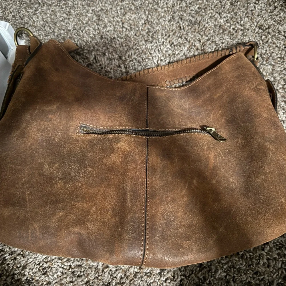 Patricia Nash New Brown Leather Hobo Bag - Picture 4 of 8